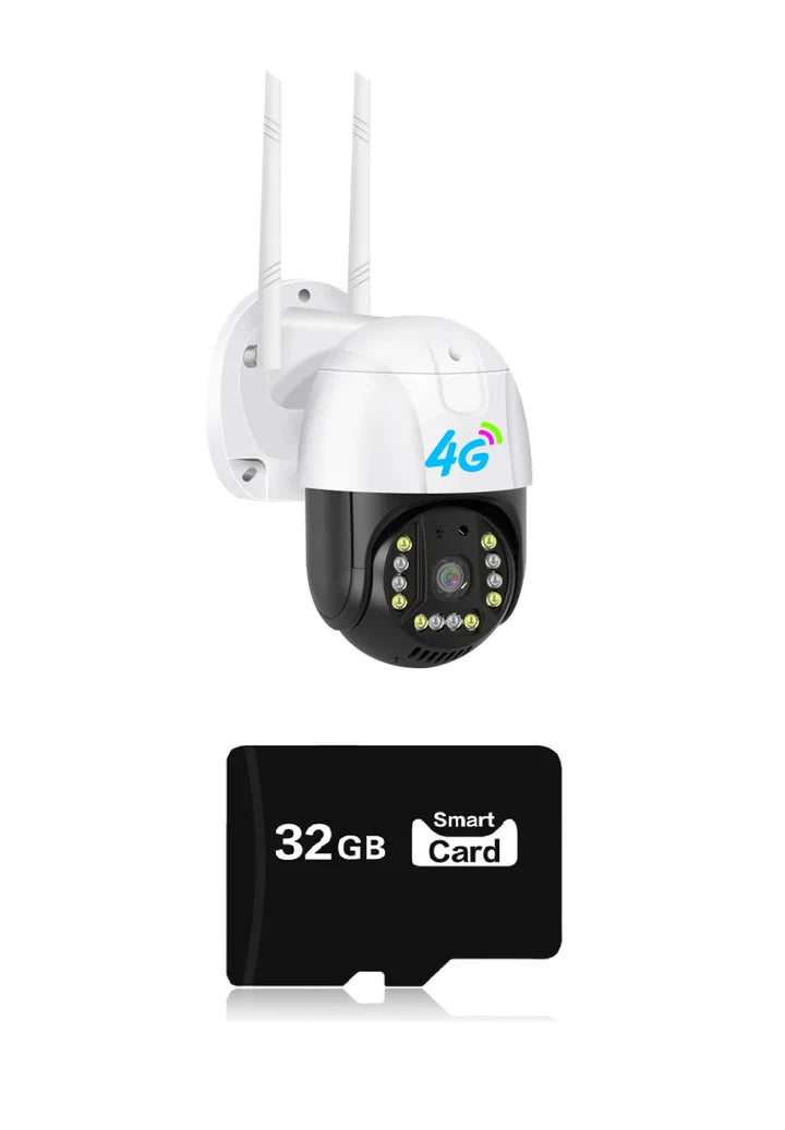 Camera Smart 4G/LAN Dasgut V380 Pro - 3.0MP, Panoramare 355° + Card 32GB inclus