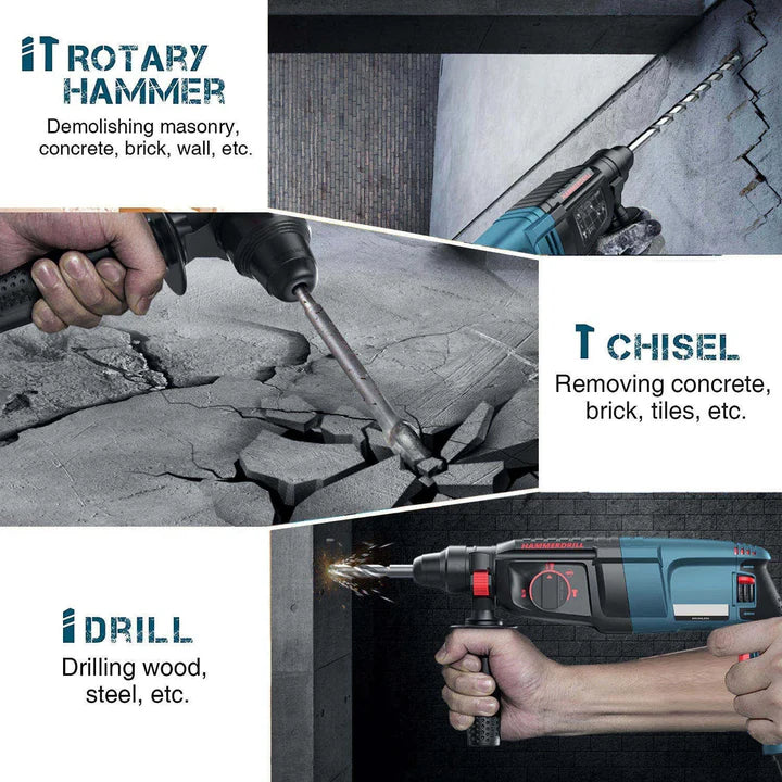 SET Ciocan-Rotopercutor Leihmann – 800W, Multifunctional cu Valiza de Transport