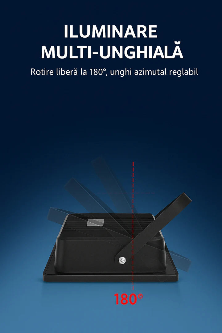 Proiector Solar 500W, Lampa Incarcare Solara, cu Panou Solar separate