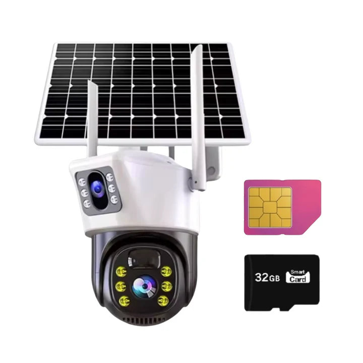 Camera de Supraveghere 4G Duala, Panou Solar, 4K HD Rezolutie 6MP si Vedere Nocturna, Card 32GB inclus