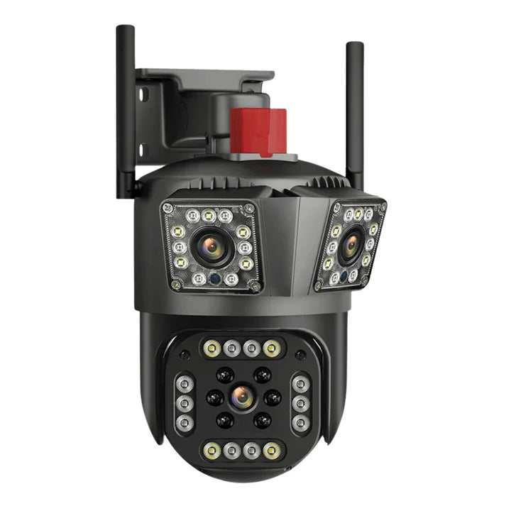 SET 3X Camere Triple Wi-Fi 6K 12MP, Audio bidirectional, AI Motion Detection, Night Vision, Rotire 355°/90°, IP66, 3x Card 32GB Incluse