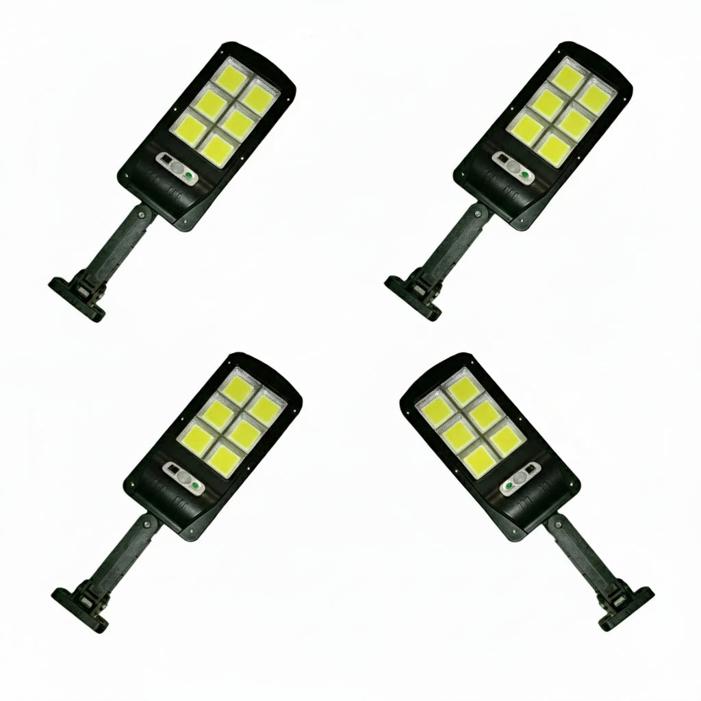 Set 3x Lampi Jortan cu Incarcare Solara, 8 Celule, 100W, LED COB, cu Senzor de Miscare