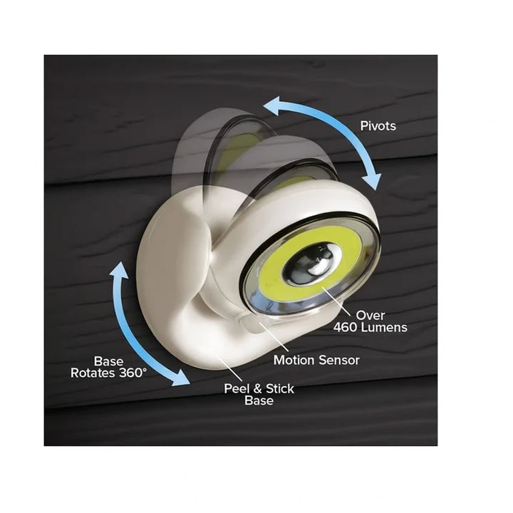 SET 4X Lampi LED Wireless cu Senzor de Miscare, Rotativa 360°, Alb, 120×80×144 mm
