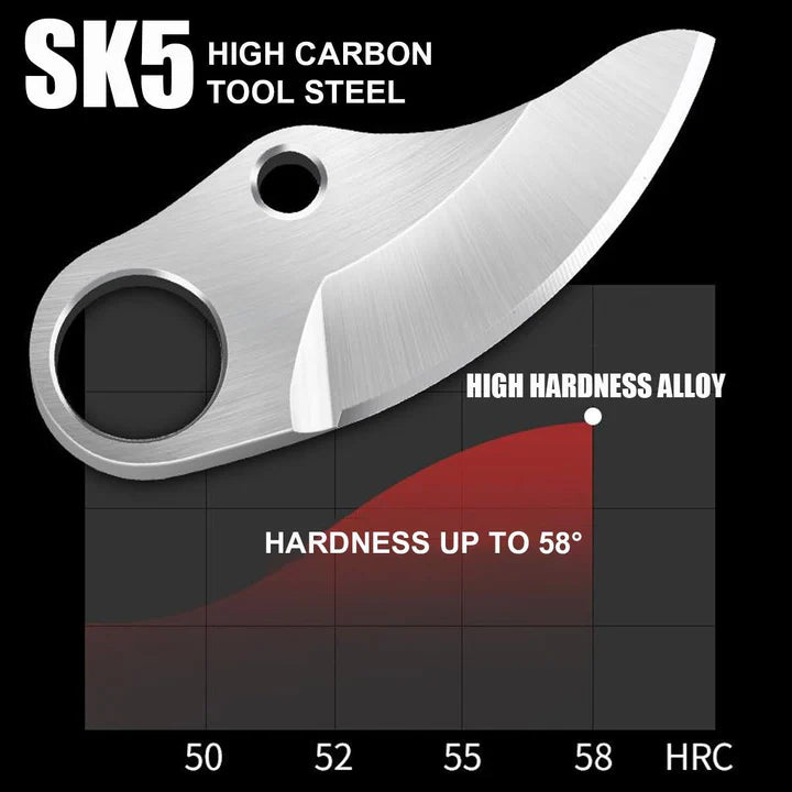 Foarfeca Electrica pentru Gradina, cu 2 Acumulatori 48V, Accesorii si Valiza de Transport incluse